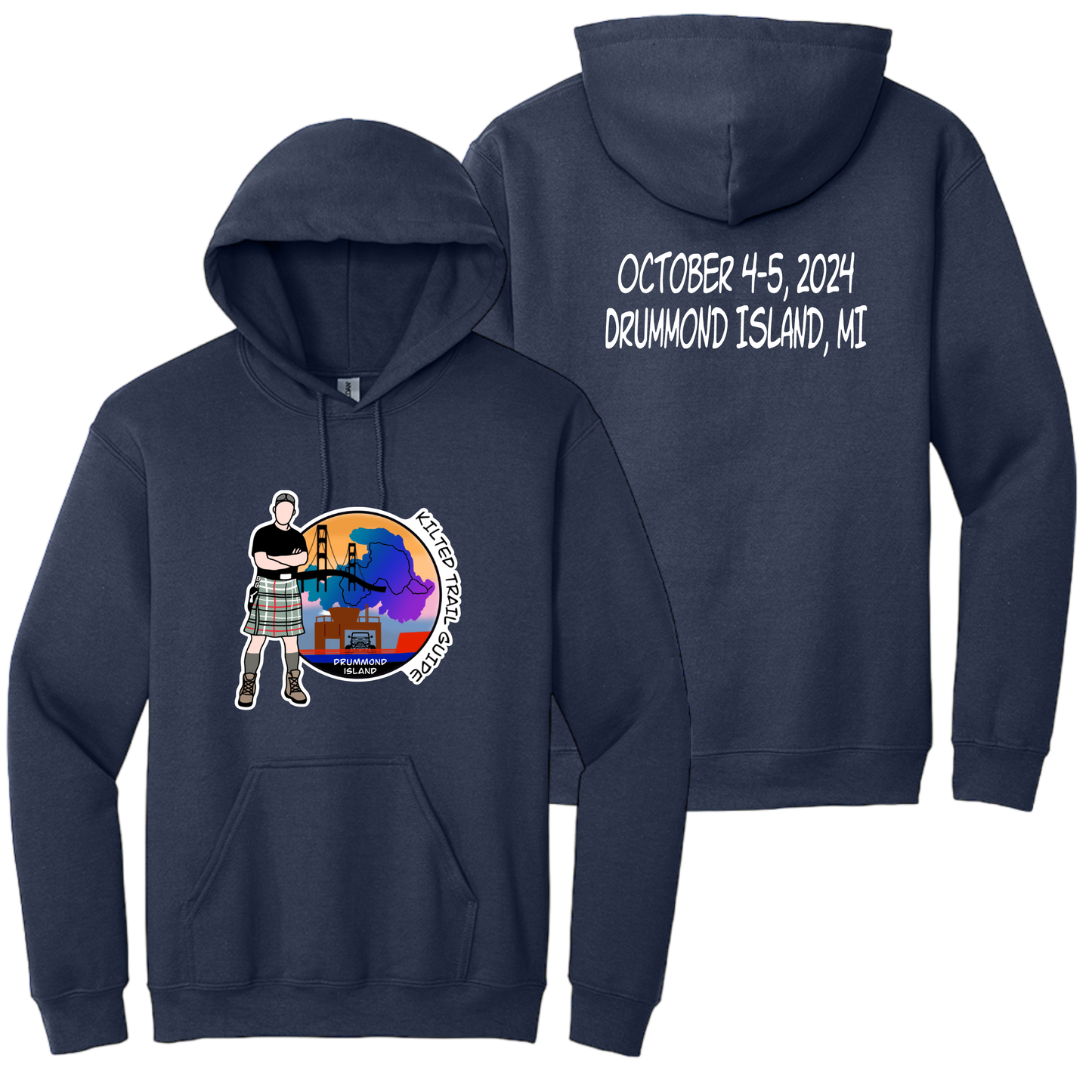 Kilted Trail Guide Drummond Island Hoodie