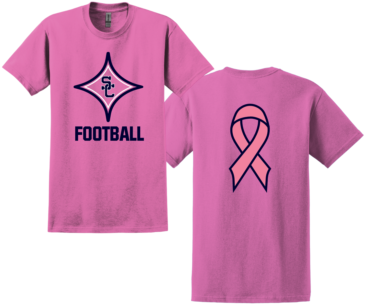 Sandy Creek High School Football Breast Cancer Awareness Shirt