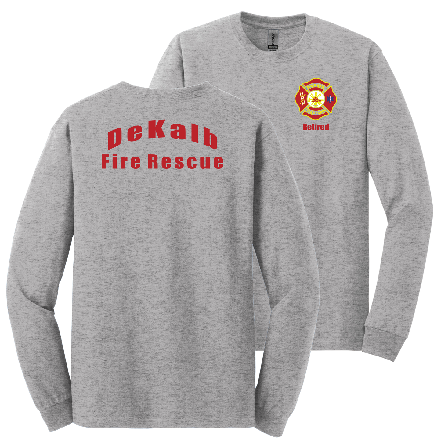 Dekalb County Retired Long Sleeve t-shirt