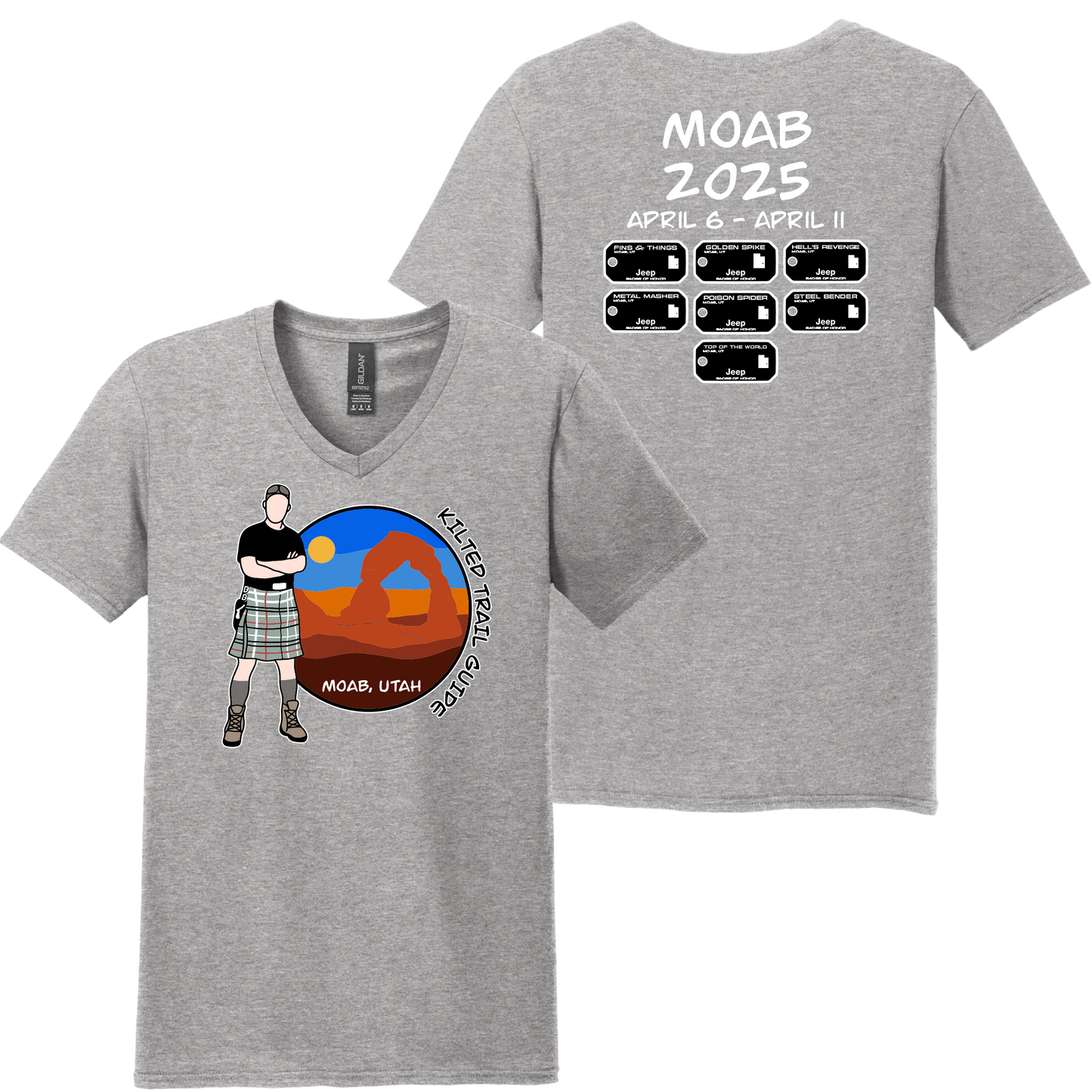 Kilted Trail Guide Moab Short Sleeve V-Neck Shirt