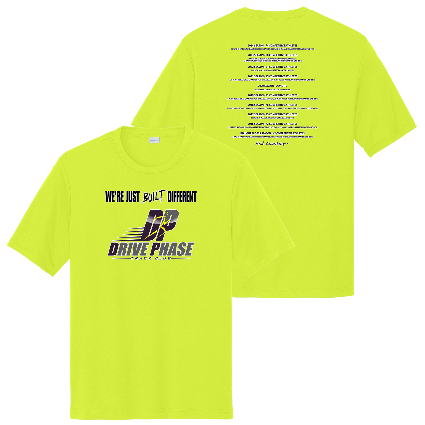 Drive Phase Track We're Just Built Different Performance Shirt