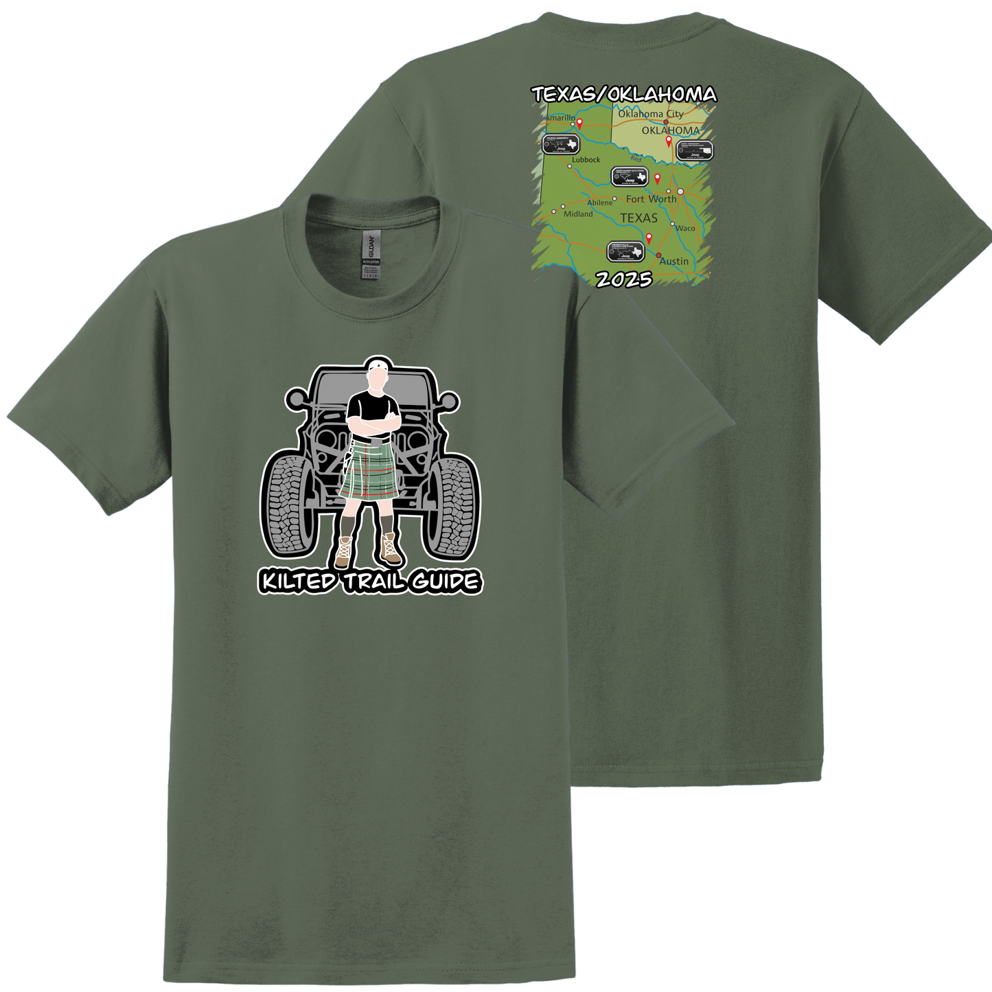 Kilted Trail Guide Texas/Oklahoma 2025 Short Sleeve Shirt
