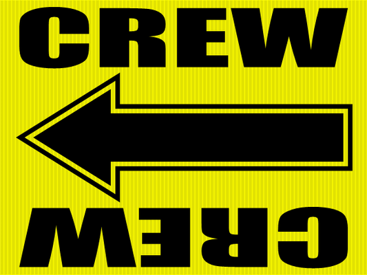 "Crew" Movie Location Sign