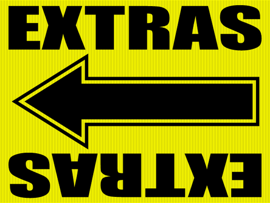 "Extras" Movie Location Sign