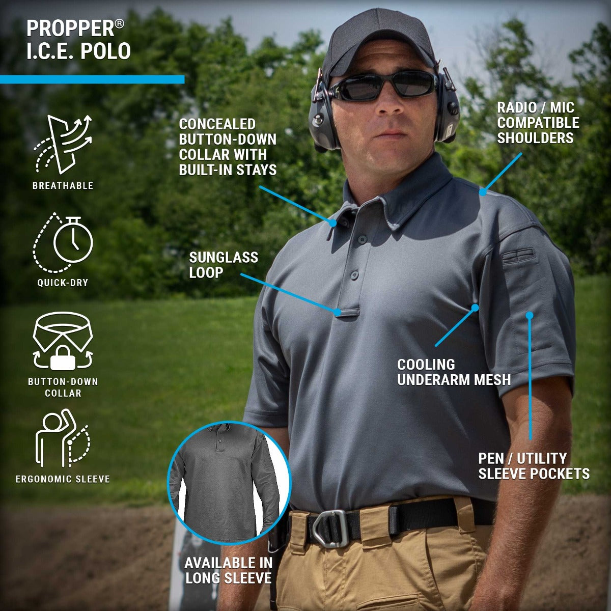 Fayetteville P.D. Short Sleeve Polo with Embroidered Swat logo Left chest