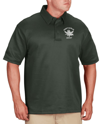 Fayetteville P.D. Short Sleeve Polo with Embroidered Swat logo Left chest