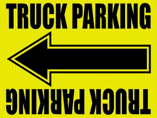 "Truck Parking" Movie Location Sign