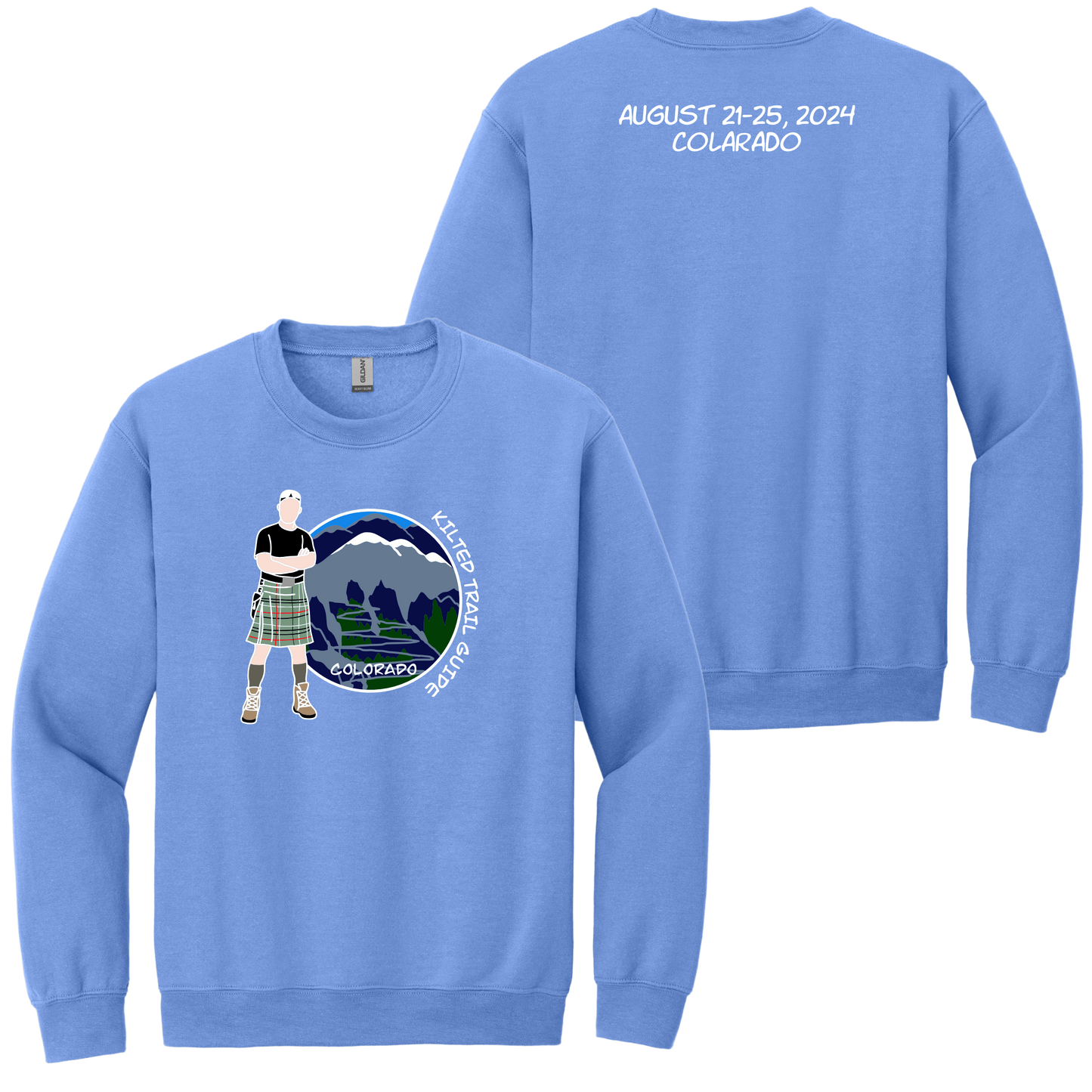 Kilted Trail Guide Colorado Crew Neck Sweat Shirt