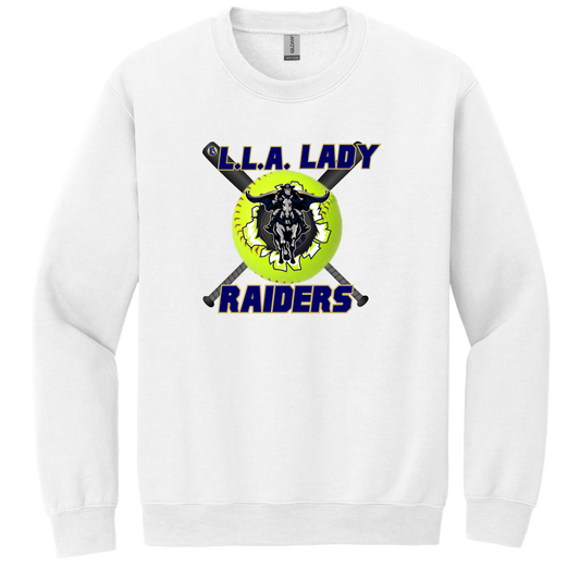 LLA Raiders softball with bats Crew Neck Sweat Shirt