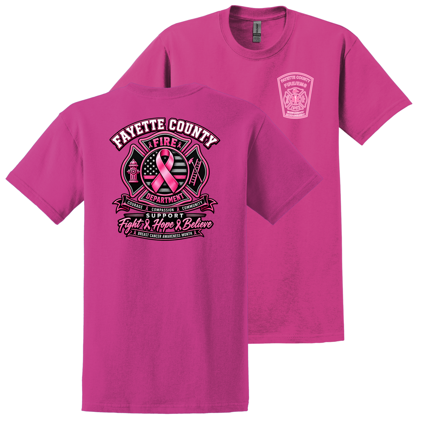 2026 Fayette County Fire Breast Cancer Short Sleeve Shirt