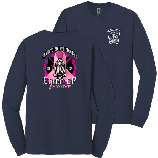 2024 Fayette County Fire Breast Cancer Long Sleeve Shirt