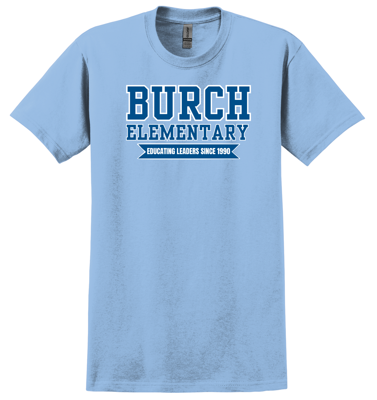 Burch Elementary Short Sleeve Blue Educating Leaders Shirt