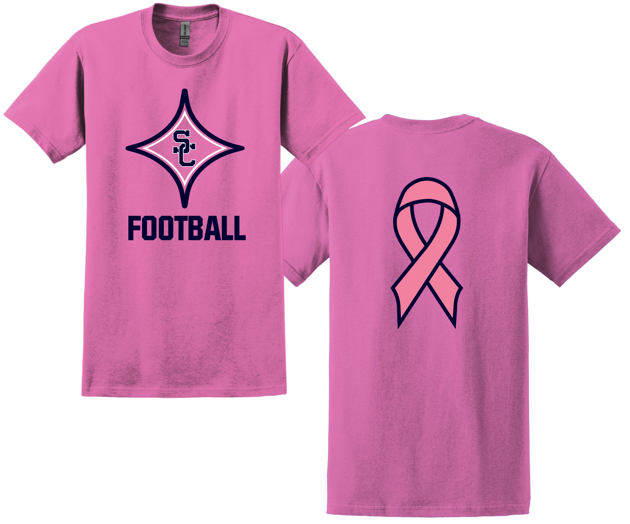 Sandy Creek High School Football Breast Cancer Awareness Shirt 