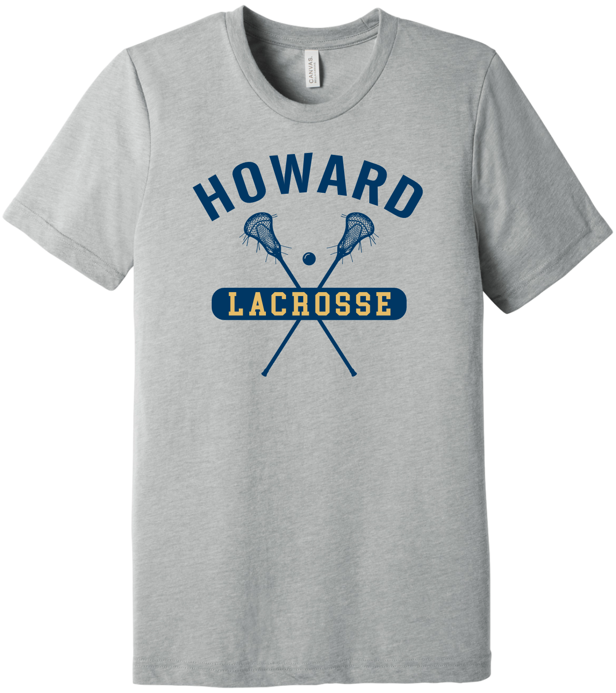 Howard Middle School Lacrosse Logo 2 Short Sleeve T-Shirt