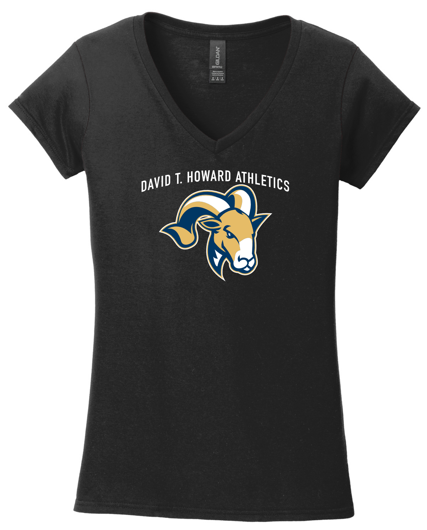 Howard Middle School Sports Womens Short Sleeve V-Neck T-Shirt