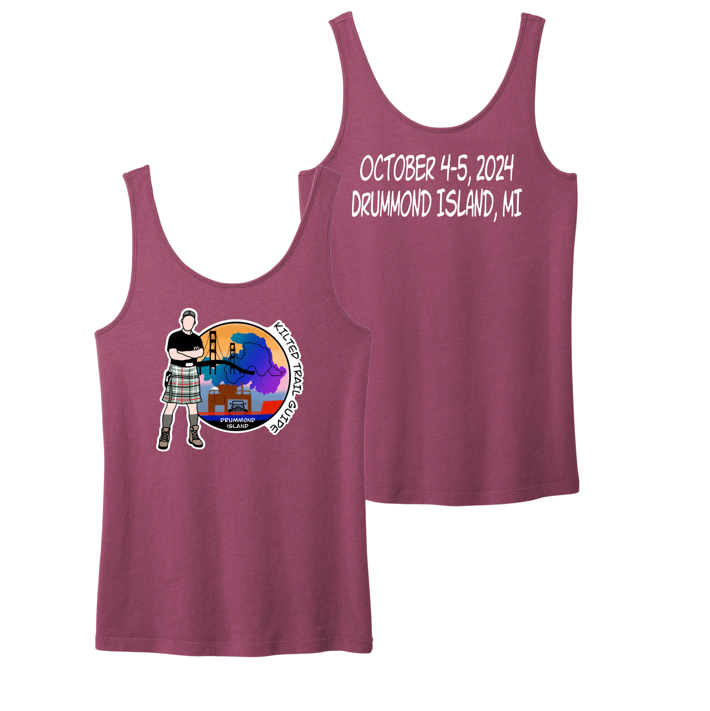 Kilted Trail Guide Drummond Island Ladies Tank