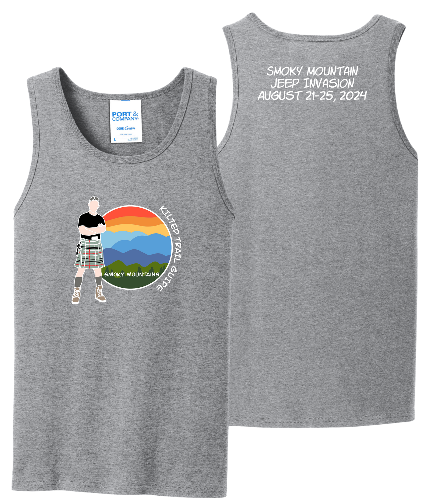 Kilted Trail Guide Smoky Mountain Jeep Invasion Unisex Tank