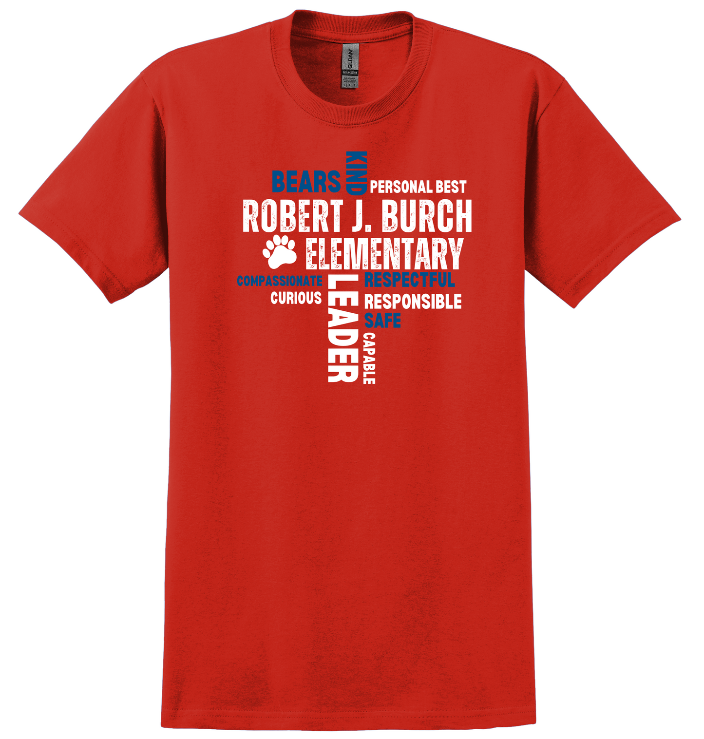 Burch Elementary Short Sleeve Red Leader T-Shirt