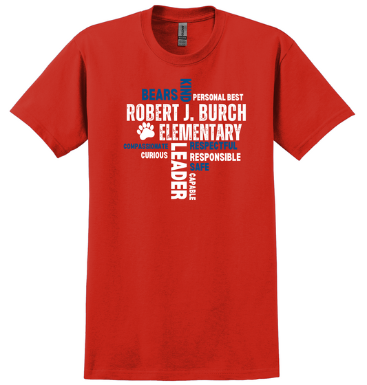 Burch Elementary Short Sleeve Red Leader T-Shirt