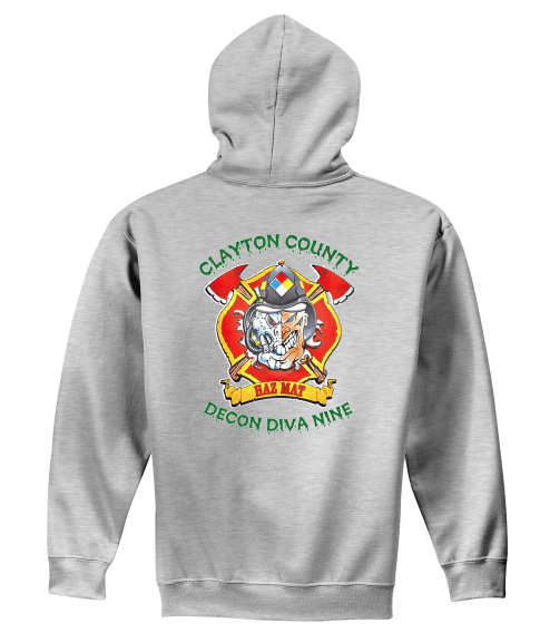 Clayton County Decon Diva Nine RETRO Hooded Sweat Shirts