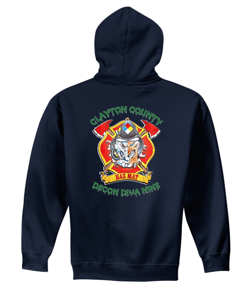 Clayton County Decon Diva Nine RETRO Hooded Sweat Shirts