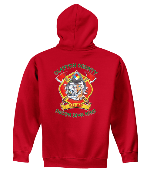 Clayton County Decon Diva Nine RETRO Hooded Sweat Shirts