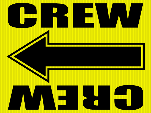"Crew" Movie Location Sign