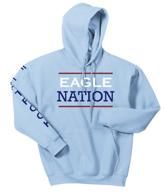 Flat Rock Light Blue "Eagle Nation" hoodie