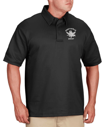 Fayetteville P.D. Short Sleeve Polo with Embroidered  Swat logo Left chest