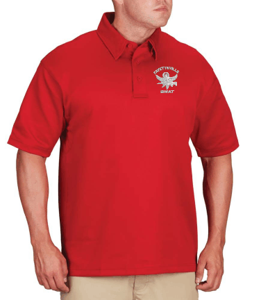 Fayetteville P.D. Short Sleeve Polo with Embroidered  Swat logo Left chest