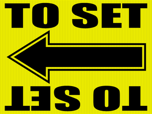 "To Set" Movie Location Sign