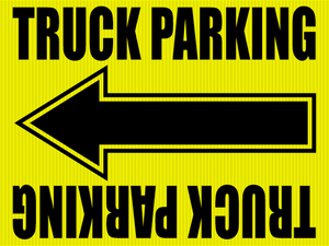 "Truck Parking" Movie Location Sign